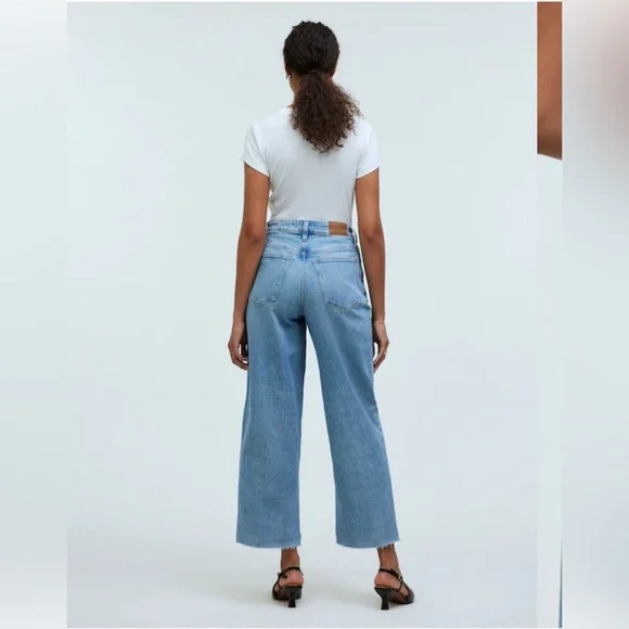Madewell The Curvy Vintage Wide-Leg Crop Jeans - Altoona Wash Size 27 Petite - Picture 7 of 9